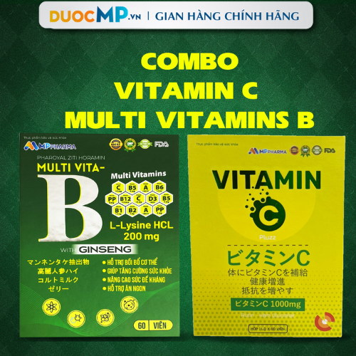 NH28a Combo 1 hôp- TPBVSK MULTIL VITA-B Mp Pharma và 1 hộp-TPBVSK Vitamin C