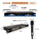  Micro Karaoke không dây Cao cấp ORIS UR24D Pro  có chất lượng âm thanh tuyệt vời, khả năng truyền âm thanh ổn định  ndungf cho karaoke sân khấu chuyên nghiệp - ORIS Professional 