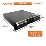  Main đẩy công suất ORIS TH-3500 2 kênh công suất  lên đến 1200W/kênh, cục đẩy công suất cho dàn âm thanh sân khấu - ORIS Professional 