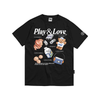 PLAY & LOVE T-SHIRT BLACK