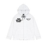  FROM ANOTHER PLANET ZIP HOODIE WHITE 