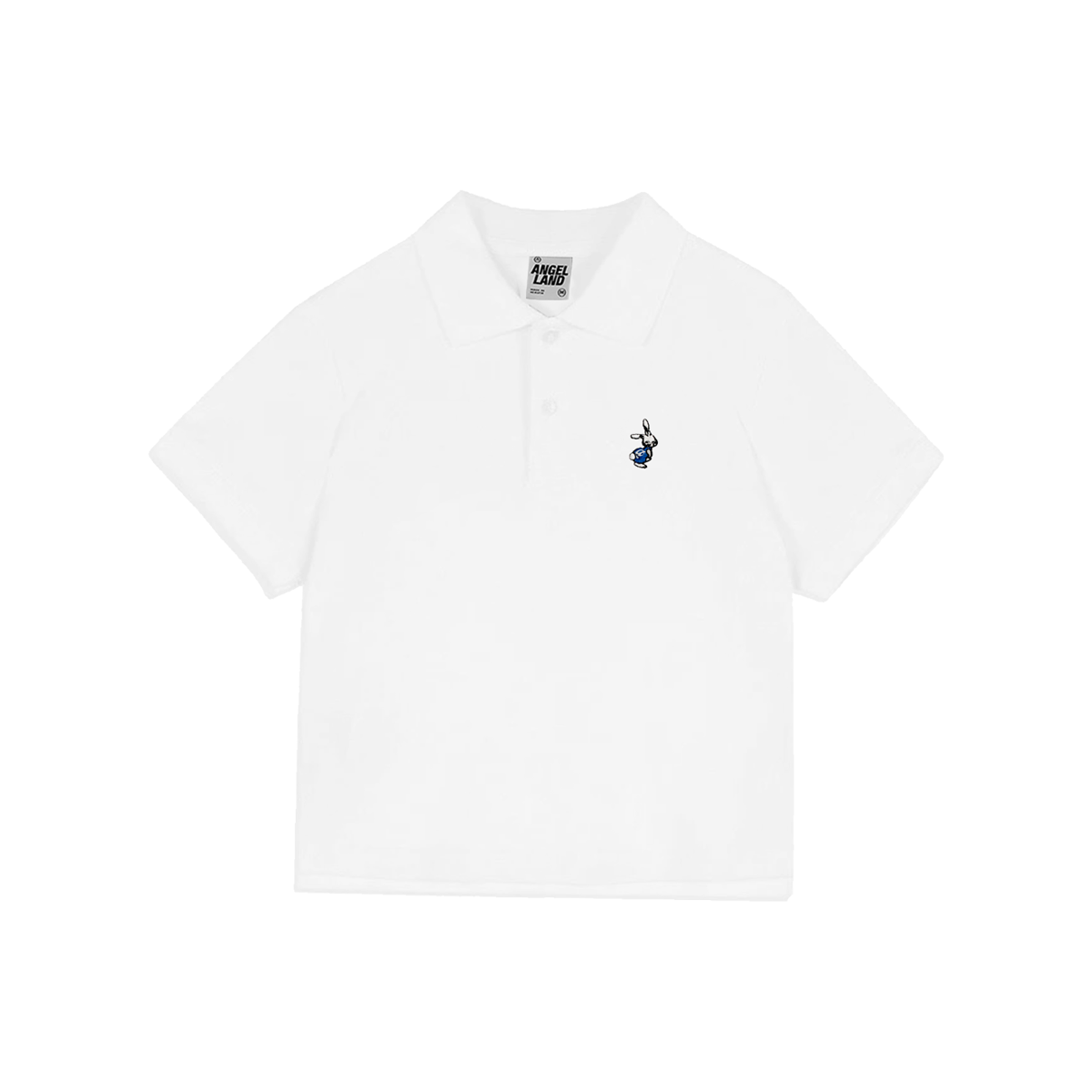 BUNNY CROP POLO WHITE AngelLand