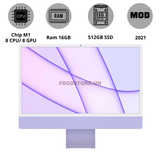  iMac 2021 24 inch 4K Chip M1 - 16GB/512GB - 8 core CPU/ 8 core GPU 