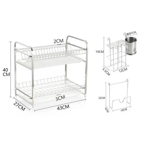  Kệ úp chén inox 2 tầng 