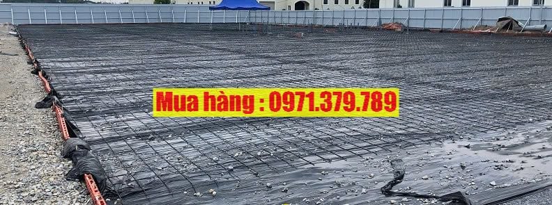 Nilon lót sàn màu đen đổ bê tông 2025 - Màng PE màu đen