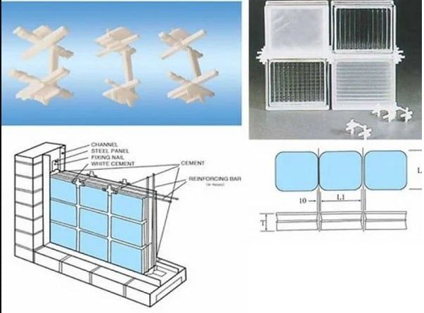 Ke định vị gạch kính - Ke gạch kính lấy sáng