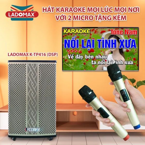 Loa kéo karaoke 4.0 tấc Ladomax K-TP416(DSP)
