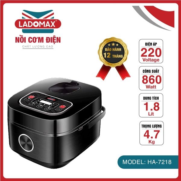 Nồi cơm điện nắp gài 1.8 Lít Ladomax HA-7218