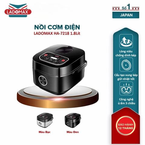 Nồi cơm điện nắp gài 1.8 Lít Ladomax HA-7218