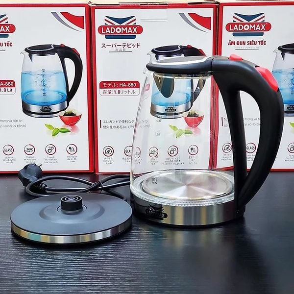 Ấm đun thuỷ tinh Ladomax HA-880