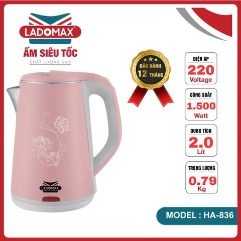 Ấm đun siêu tốc Ladomax HA-836