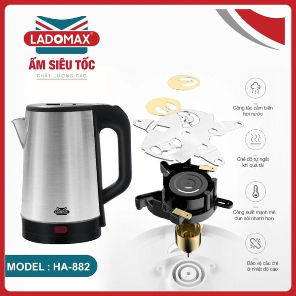 Ấm đun siêu tốc Ladomax HA-882