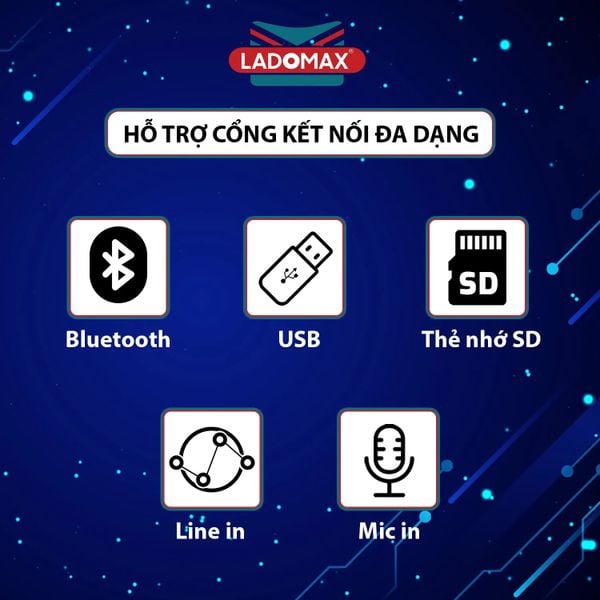 Loa kéo karaoke 4 tấc Ladomax V-S1531
