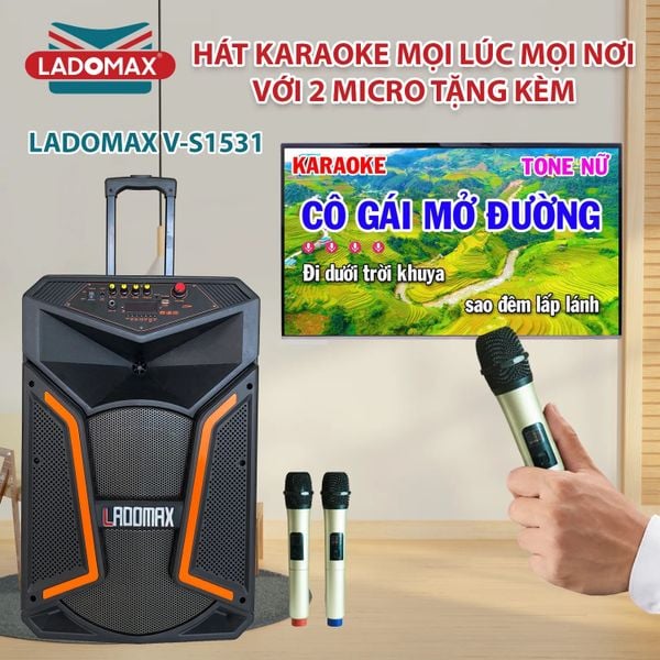 Loa kéo karaoke 4 tấc Ladomax V-S1531