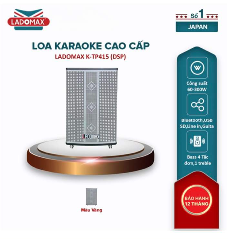 Loa kéo karaoke 4.0 tấc Ladomax K-TP415(DSP)