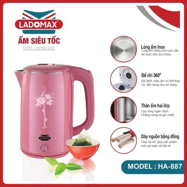 Ấm đun siêu tốc Ladomax HA-887