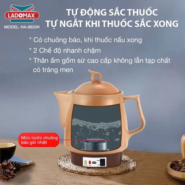 Ấm sắc thuốc Ladomax HA-8833H