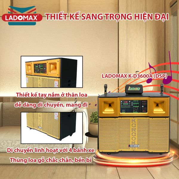 Loa karaoke di động cao cấp Ladomax K-D3600A(DSP)