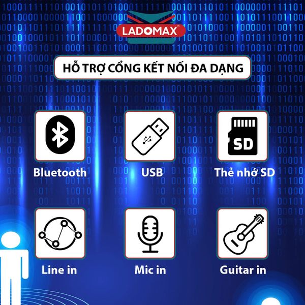 Loa kéo karaoke 4 tấc Ladomax V-S1535