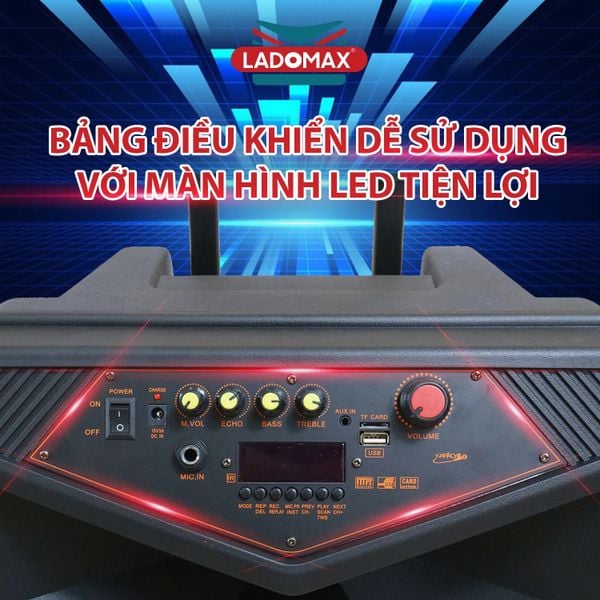 Loa kéo karaoke 4 tấc Ladomax V-S1531