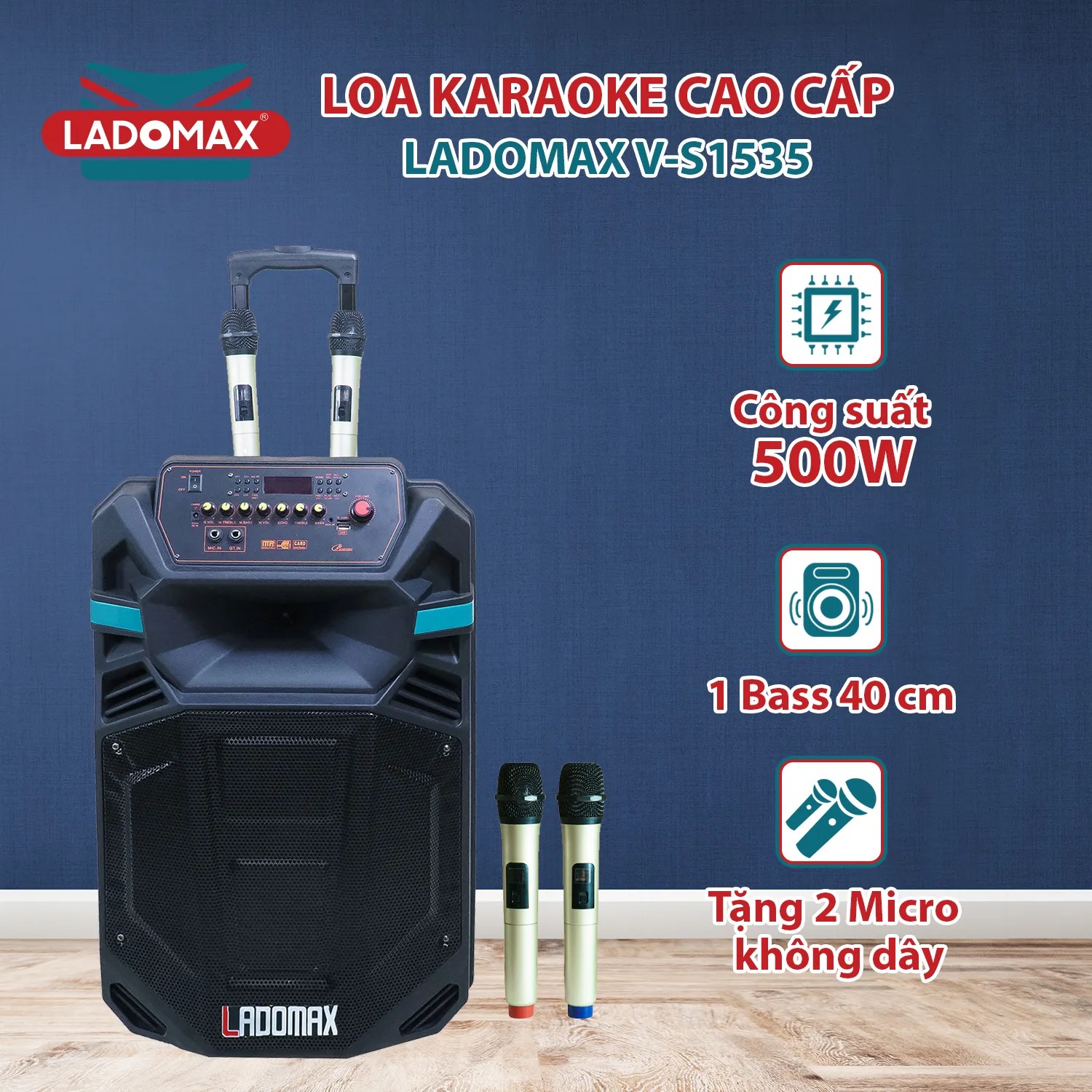 Loa kéo karaoke 4 tấc Ladomax V-S1535 Ladomax Vietnam
