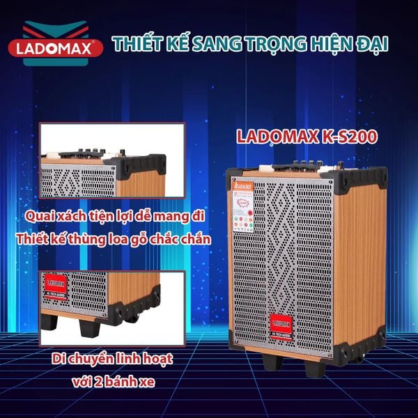 Loa Karaoke di động Ladomax K-S200 (2 tấc đơn)