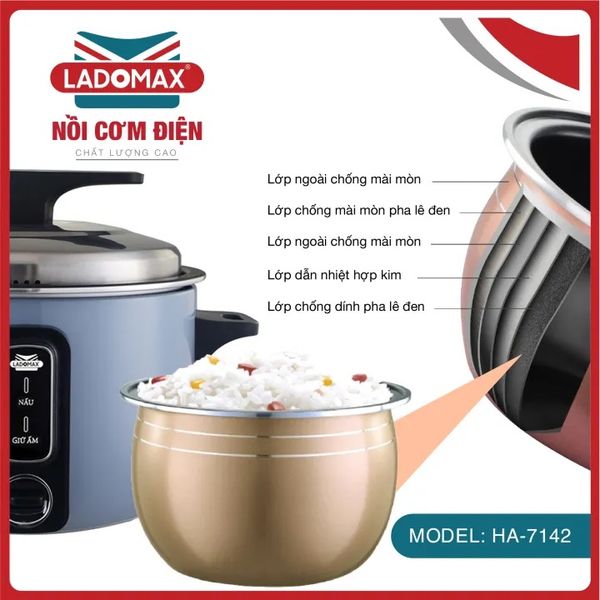 Nồi cơm điện công nghiệp 4.2 Lít Ladomax HA-7142