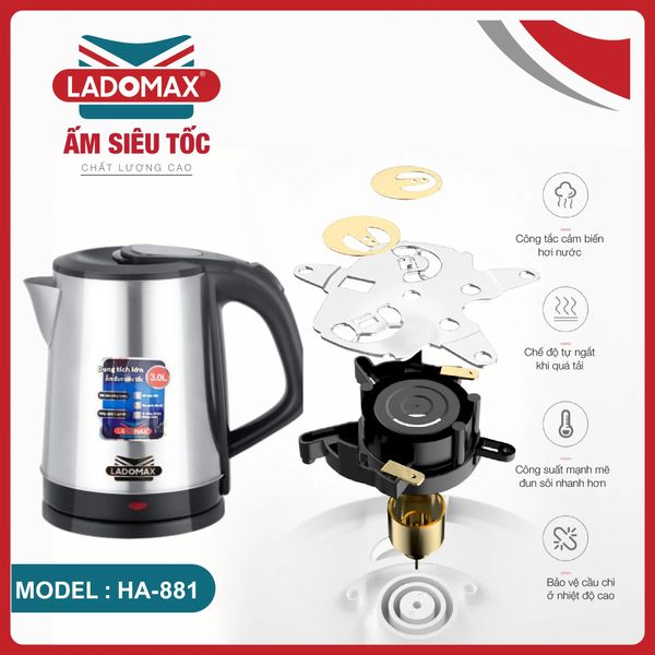 Ấm đun siêu tốc Ladomax HA-881