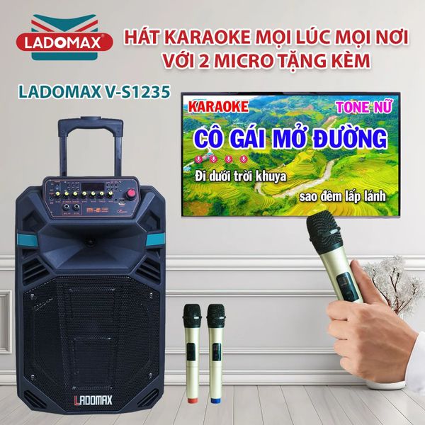 Loa kéo karaoke 3 tấc Ladomax V-S1235