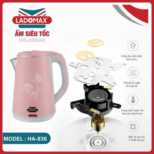 Ấm đun siêu tốc Ladomax HA-836