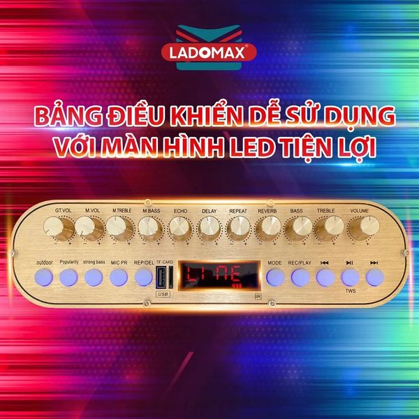 Loa Karaoke xách tay Cao Cấp Ladomax H-125 (Bass đơn 25cm)