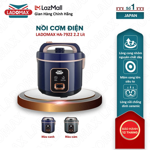 Nồi cơm điện nắp gài 2.2 Lít Ladomax HA-7922