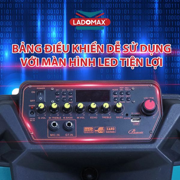 Loa kéo karaoke 4 tấc Ladomax V-S1535