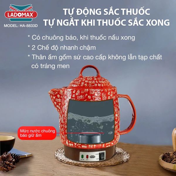 Ấm sắc thuốc Ladomax HA-8833D