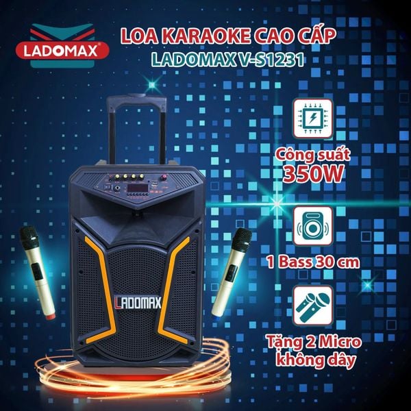 Loa kéo karaoke 3 tấc Ladomax V-S1231