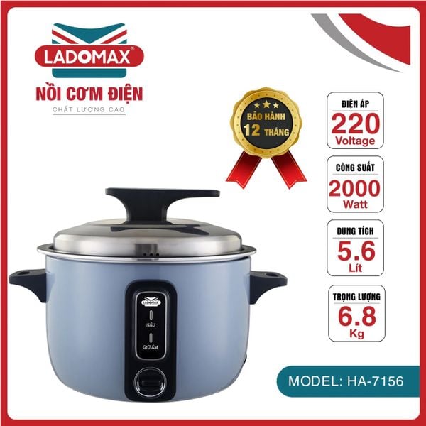 Nồi cơm điện công nghiệp 5.6 Lít Ladomax  HA-7156