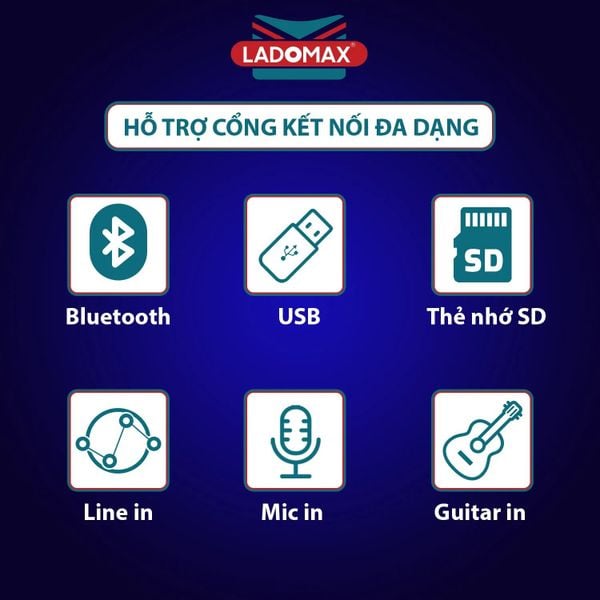 Loa kéo karaoke 3 tấc Ladomax V-S1235