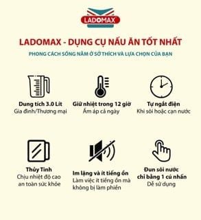 Bình Thủy Điện 3 Lít Ladomax HA-1630