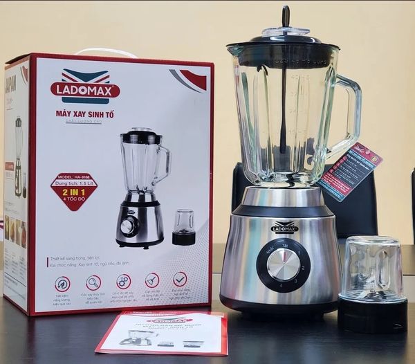 Máy xay sinh tố 2 cối Ladomax HA-9168-2