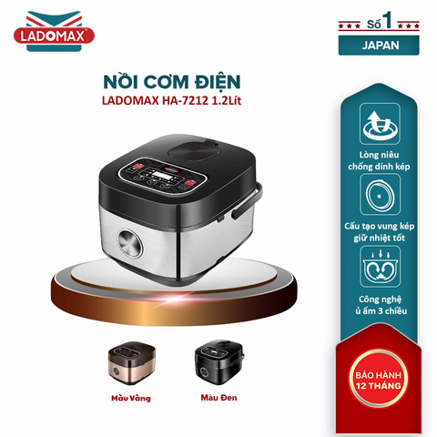 Nồi cơm điện nắp gài 1.2 Lít Ladomax HA-7212