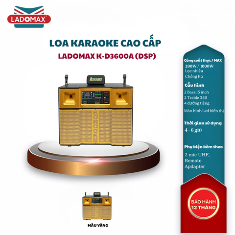 Loa karaoke di động cao cấp Ladomax K-D3600A(DSP)