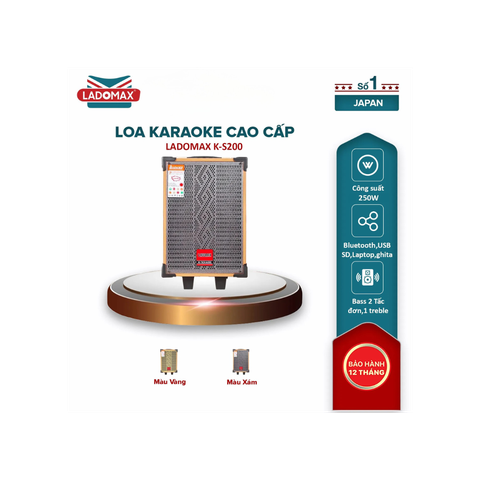 Loa Karaoke di động Ladomax K-S200 (2 tấc đơn)