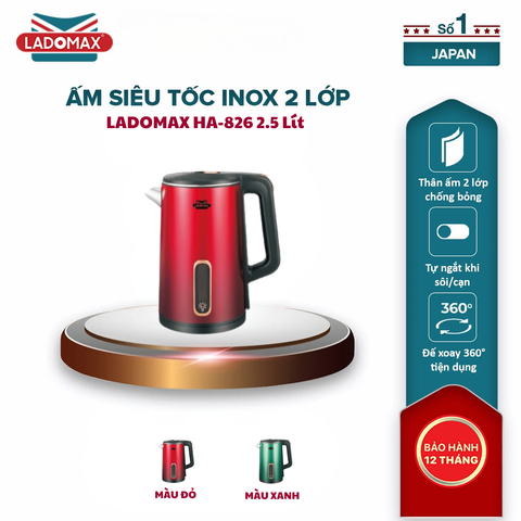 Bình đun siêu tốc Ladomax HA-826