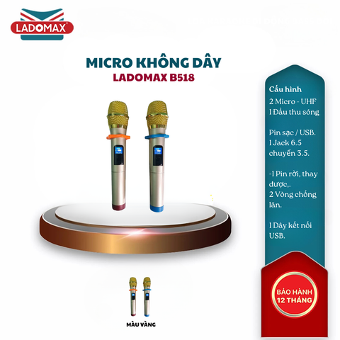 Micro không dây Ladomax B518