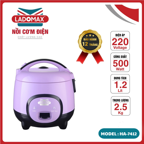 Nồi cơm điện nắp gài 1.2 Lít Ladomax HA-7412