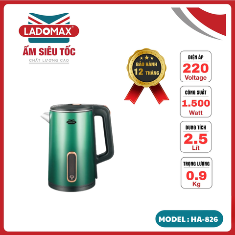 Bình đun siêu tốc Ladomax HA-826