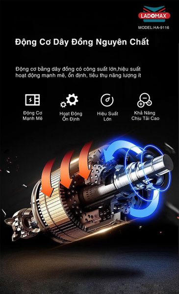 Máy xay sinh tố công nghiệp 2680W Ladomax HA-9116
