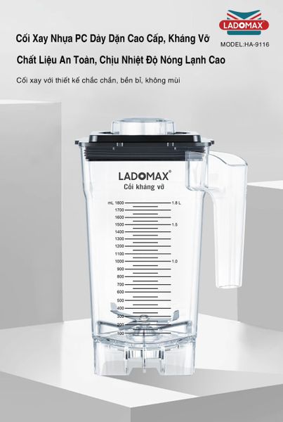 Máy xay sinh tố công nghiệp 2680W Ladomax HA-9116