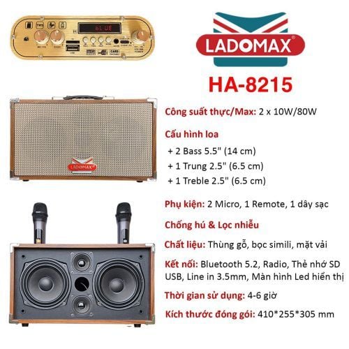 Loa Karaoke xách tay Cao Cấp HA-8215
