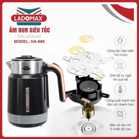 Ấm đun siêu tốc Ladomax HA-889